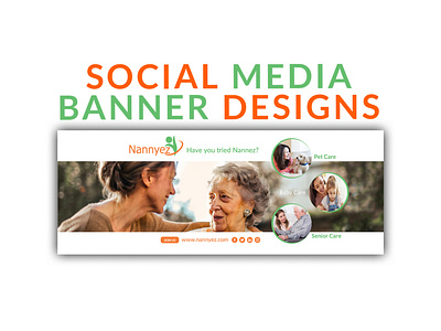 Social Media Banner Designs for Nannyez amran5r design graphic design md amran mdamran minimal social media banner social media design socialmedia vector