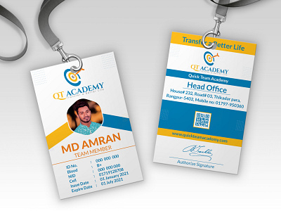 Company ID Card Design for QT