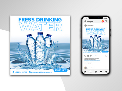 Social Media Post Design for Water Drink Company md amran