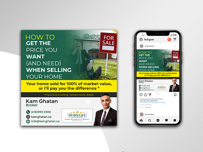 Social Media Post Design for Real Estate Business real estate post design