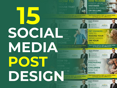 Social Media Post Design for Real Estate Business (All in One) real estate post design