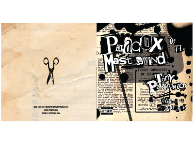 Paradox of a Mastermind - Front CD Insert album cd cover insert mastermind note paradox patagonia ransom rap scissors tony