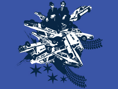 Blue Brothers Shirt design blue blues brothers chicago cop cpd elwood jake police