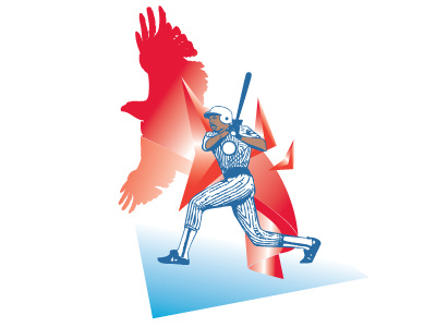 Andre Dawson 'The Hawk' andre baseball bird blue chicago cubs dawson hawk mlb red white