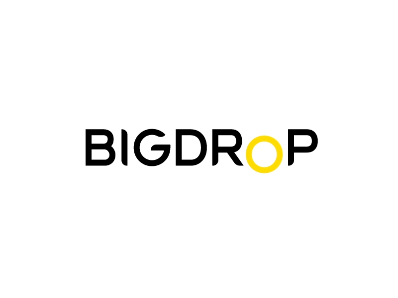Big Drop Logo animation black and yellow branding design digital fun gif graphic design iconography logo logo design spaceship