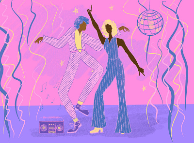 discodance dance illustraion procreate