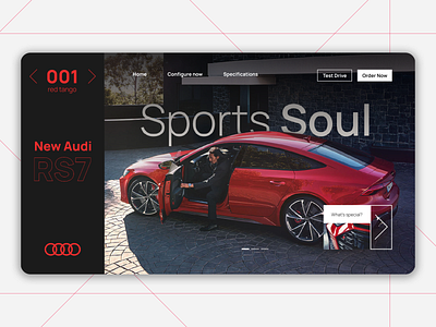 Audi RS7 - Website Concept concept design ui ux web website