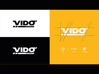 VidoAutoParts - Logotype branding design logo vector