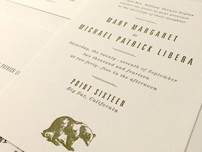 Libera Boylan Wedding bear invitation wedding