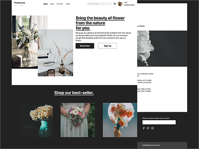 Flower Love - Online Flower Shop Website app app design app designer app ui dailyui flower online shopping online store onlineshop pastel ui web web design web ui web ui design web ui ux web ux webdesign website website design