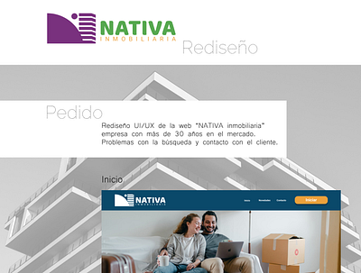 UI/UX NATIVA inmobiliaria diseño figma interfaces marca rediseño ui ux web