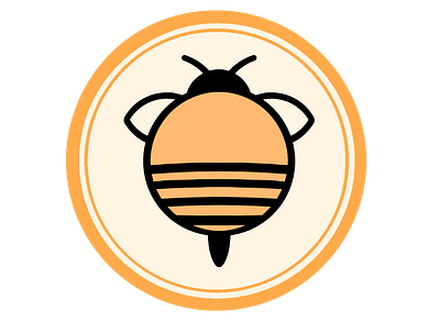 Bee adorable bee logo buzz cute cute logo cute thing happy logo honey logo merchandise minimalist modern redbubble simple simple art vibrant yellow