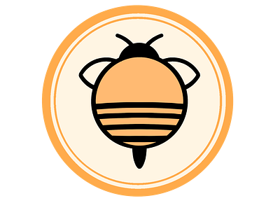 Bee adorable bee logo buzz cute cute logo cute thing happy logo honey logo merchandise minimalist modern redbubble simple simple art vibrant yellow