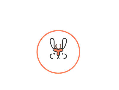 Jack Rabbit animal antlers bunny cute design easter horns jackrabbit logo mythical orange rabbit sunnysammi