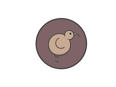 Kiwi Bird animal beak bird brown creature cute dribbble hello kiwibird logo