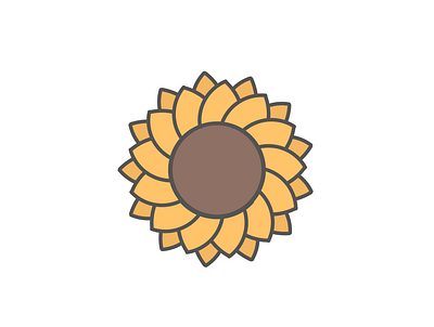 Sunflower branding cute design earth easy flower graphic design kawaii logo minimalist planet plant redbubble simple sun sunflower yellow