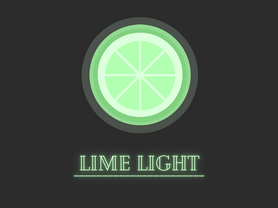 Lime Light art black brand cute design digital fruit glow graphic green illustration light lime logo redbubble