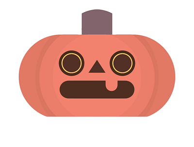 Jack O' Lantern autumn comment cute fall halloween logo minimalist october orange pumpkin redbubble seasonal silly simple