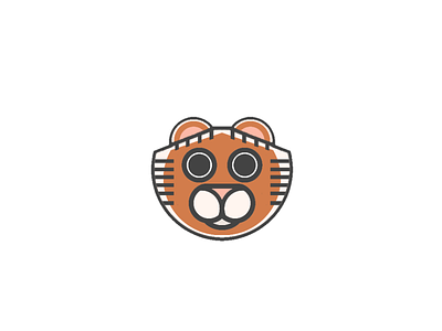 Tiger! animal cartoon cat jungle kawaii minimalist nature simple tiger