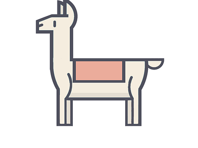 Llama! animal cute design happy llama logo nature pink redbubble simple spring