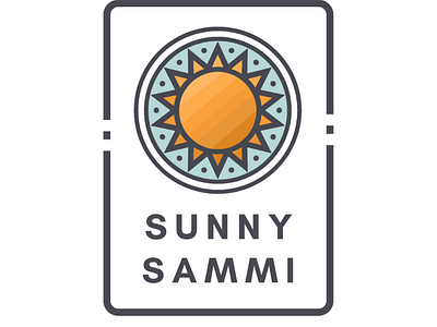 Sunny Sammi Logo brand cute design happy logo redbubble simple sun