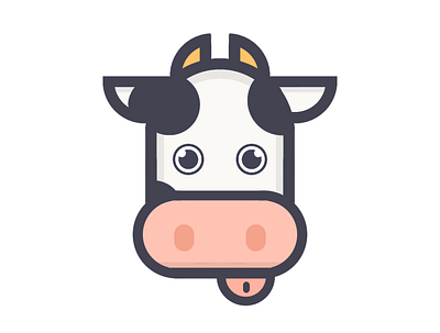 Cowabunga! adorable animal cow cute design logo redbubble silly simple spring