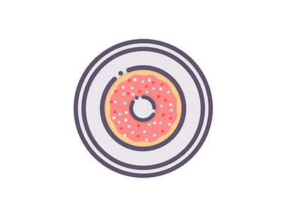 'Murican Donut branding cute delicious design dessert donut doughnut food logo redbubble simple