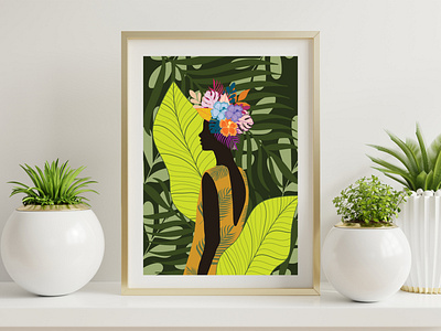 queen of the tropics adobeillustator artillustration digitalart digitaldesign illustration illustration design illustrator lineart pattern design patternart plantart surfacepattern