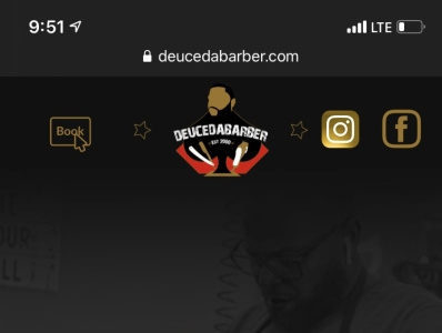 Deucedabarber Website design logo ux web