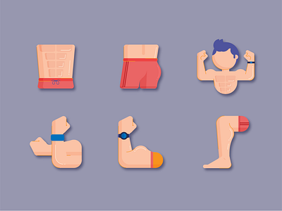 Body Muscle activity body builder flat gym icon illustration muscle sports vector workout