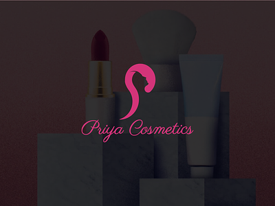 Priya Cosmetics Logo Design branding logo logo design logos