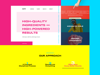 🤤🍭 agency clean cmyk crazy homepage landing page layout minimal original pink portfolio simple typography ui ux web website weird wide yellow