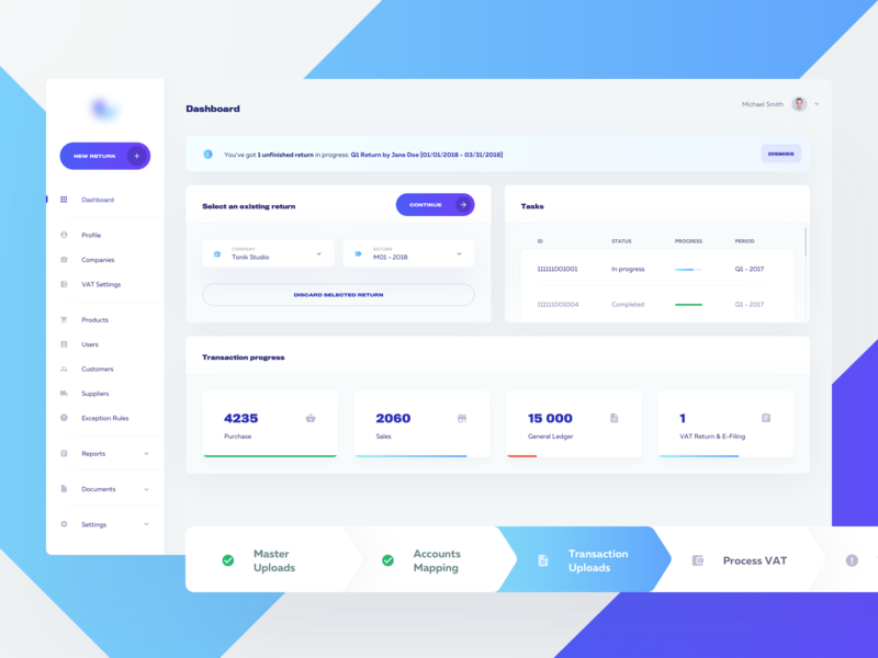 1V — Dashboard ⚙️ analytics app application blue cards clean dashboard data finance interface layout minimal process product purple simple steps ui ux web