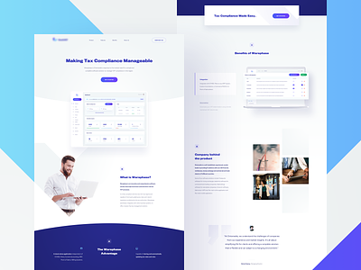 1V — Landing Page 🧮 app application blue clean grid homepage interface landing page layout minimal mockup product purple simple typography ui ux web webdesign website