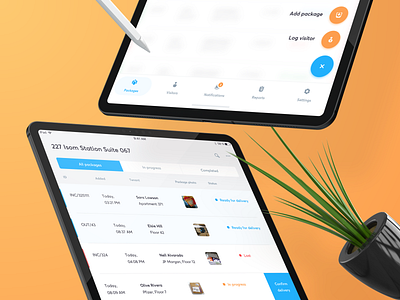 📦 Package iPad App — UI details app application blue clean fab interface ios ipad layout minimal navigation orange product simple tablet typography ui user experience user interface ux