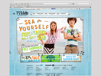 77 KIDS by American Eagle: Home Page Sliders & Banners