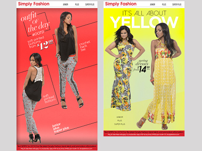 SIMPLY FASHION: Email Marketing Assets art direction design digital fashion marketing responsive