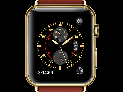 Watchface apple face gold iwc watch watchface