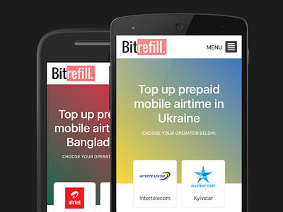 Bitrefill country pages