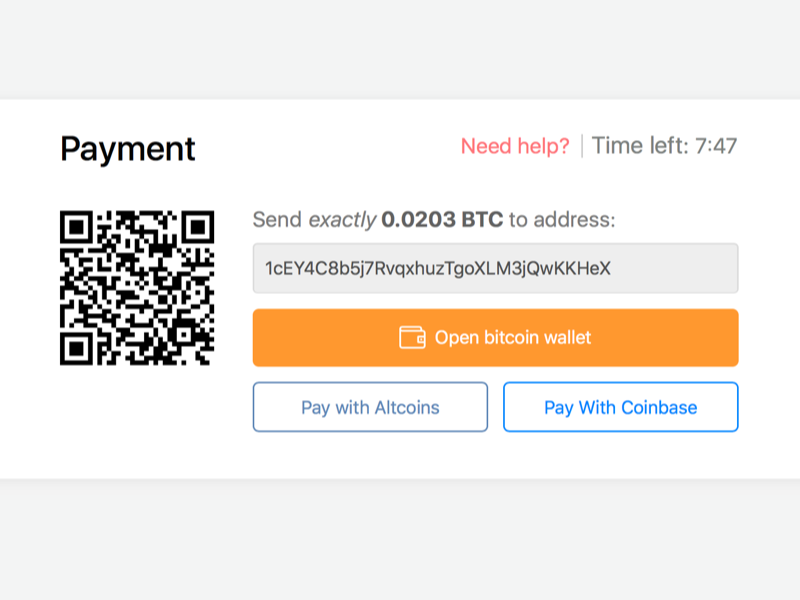 coinbase pay with qr code