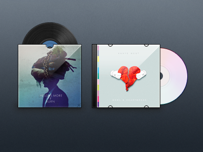 Vinyl And Cd by Samuel Kraft on Dribbble