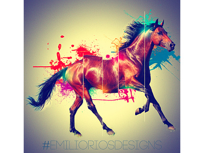 Horse Splatter emilioriosdesigns graphicdesigner logodesigner