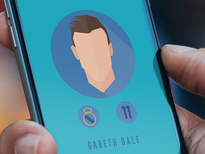 Gareth Bale Flat Icon app emilioriosdesigns flat gareth bale graphicdesigner icon logo