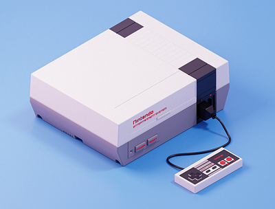 The OG Nintendo 3d 3d render blender console 3d emilioriosdesigns gamer gaming low poly lowpoly lowpoly console nintendo non destructive