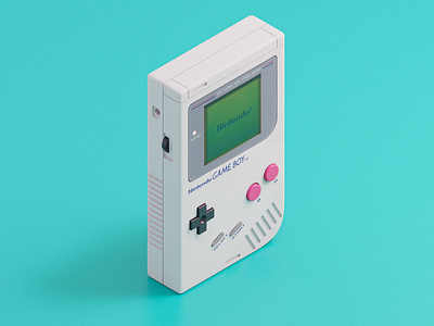 Game Boy! 3d 3d render blender console render emilioriosdesigns gameboy gameboy isometric isometric nintendo nintendo 3d