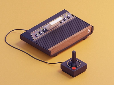 Atari 2600 3d 3d console 3d render atari atari 2600 atari 3d atari isometric blender console isometric emilioriosdesigns isometric