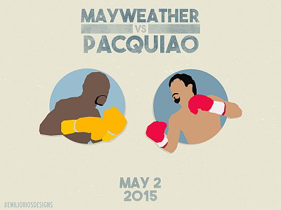 Mayweather VS Pacquiao boxing emilioriosdesigns fight flaticon graphicdesigner illustrator instagram logo long shadow mayweather paquiao