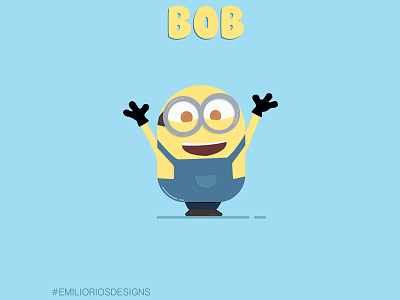 Who is your favorite Minion? bob character emilioriosdesigns flat flat design graphic designer kevin line art minion minions stuart yellow