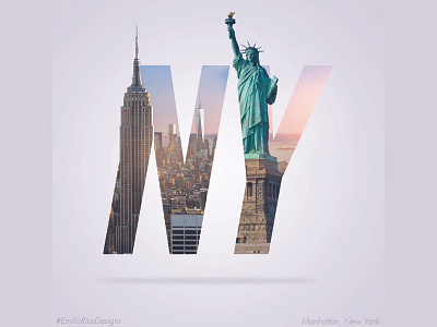 2nd Piece of Mini Series! emilioriosdesigns font graphic lady liberty new york ny photoshop poster text typography
