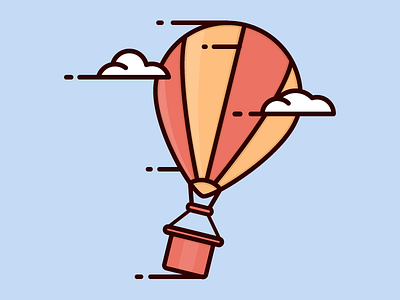 Speedy Balloon air balloon emilioriosdesigns fly hot air balloon icon icon design illustration sky
